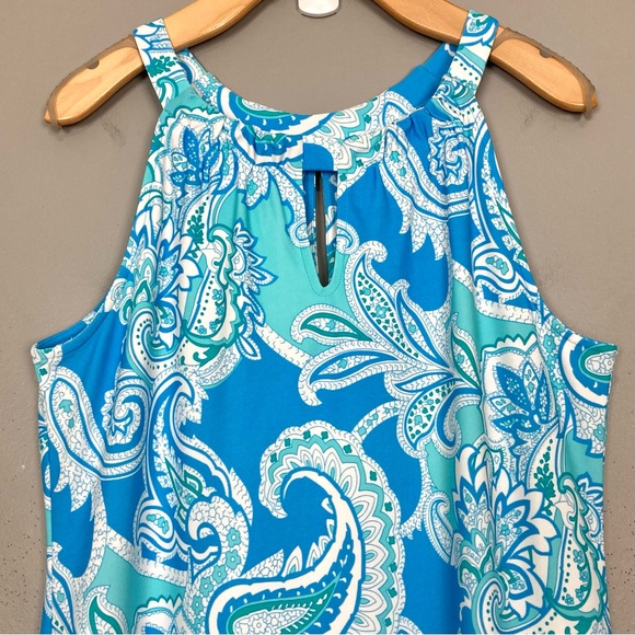 Jude Connally Paisley Maxi Dress Women’s Size S Smooth Knit Colorful Sleeveless - Picture 2 of 8